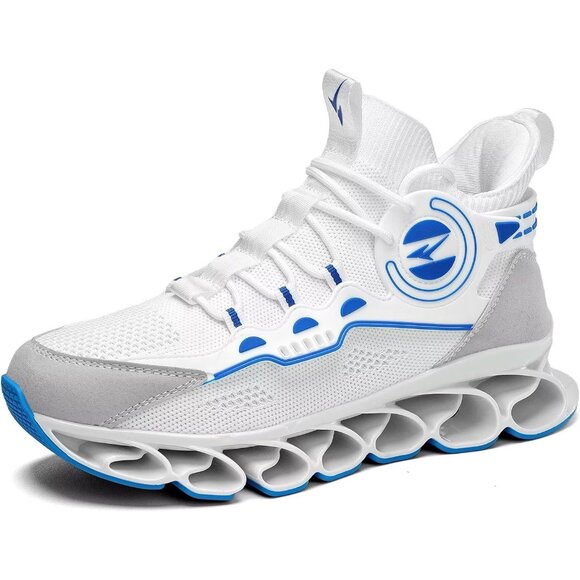 Men's Running Shoes Sneakers Breathable Blade Non Slip Walking Athletic White - Picture 2 of 7